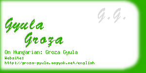 gyula groza business card